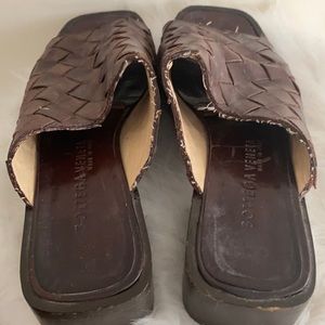 Vintage Botega Veneta woven chunky heel sandal